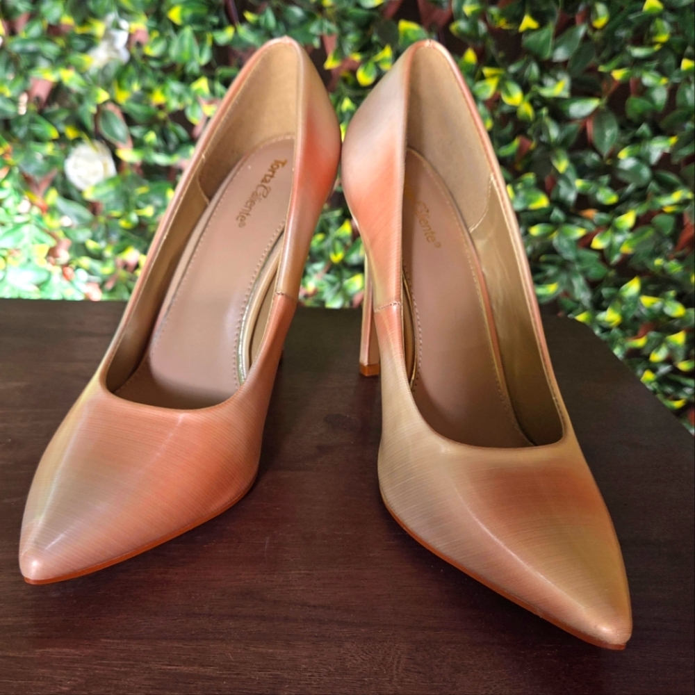Torta Caliente Iridescent Heels Size 9